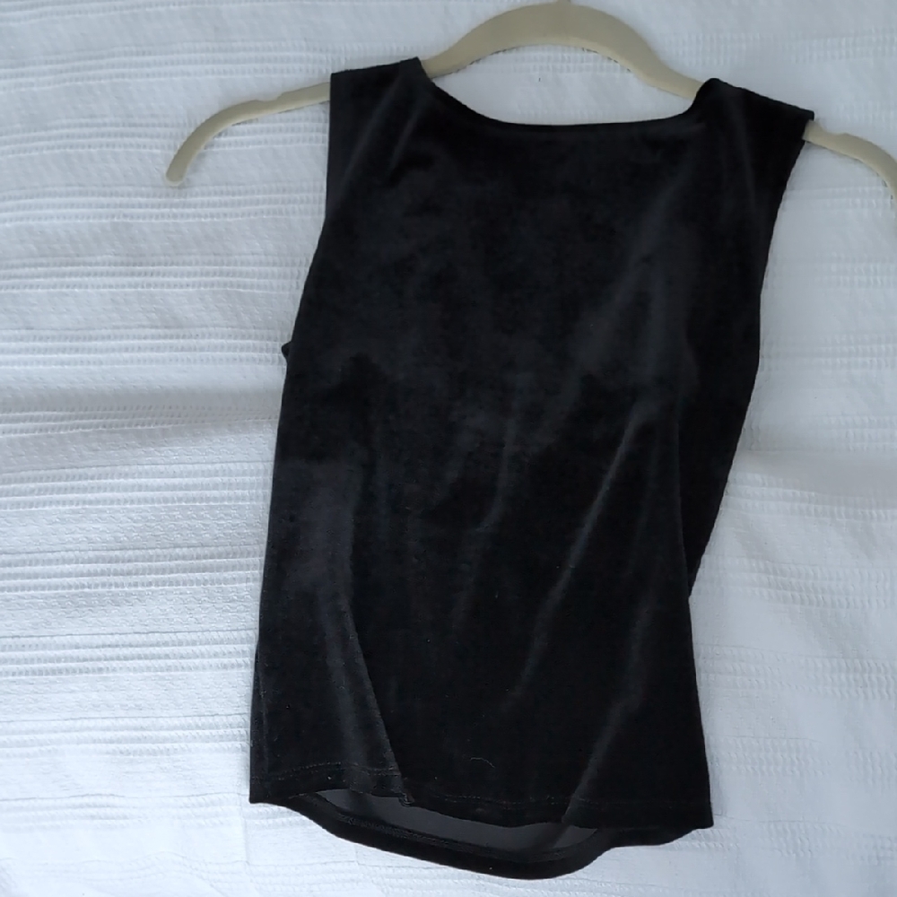 Black Velvet Tank Top - S